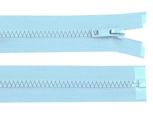 Reißverschluss teilbar 80 cm in Eisblau, Krampe 5 mm