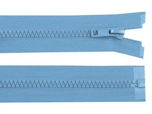 Reißverschluss teilbar 80 cm in Rauchblau, Krampe 5 mm