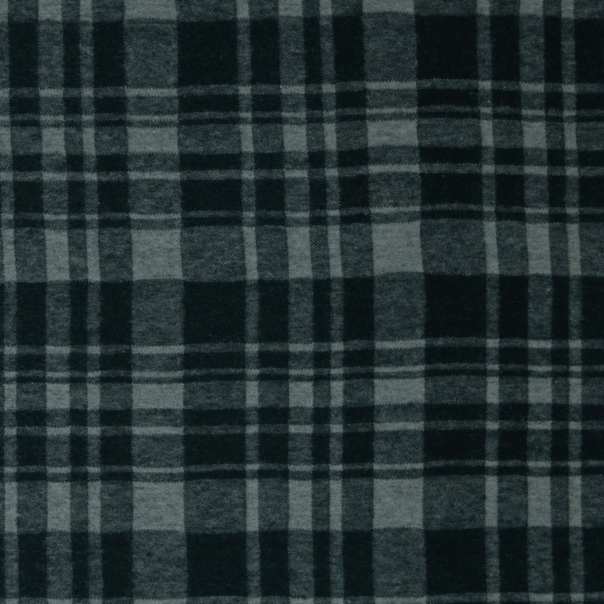 Baumwolljersey Karo in Schwarz/Smaragd, Meterware im Detail