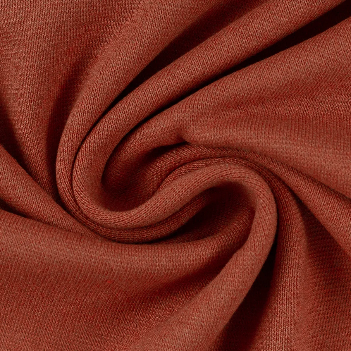 Nahaufnahme Baumwolljersey Terracotta 712, Serie Vanessa