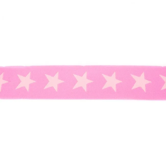 Gummiband Rosa mit Hellrosa, Meterware im Ausschnitt