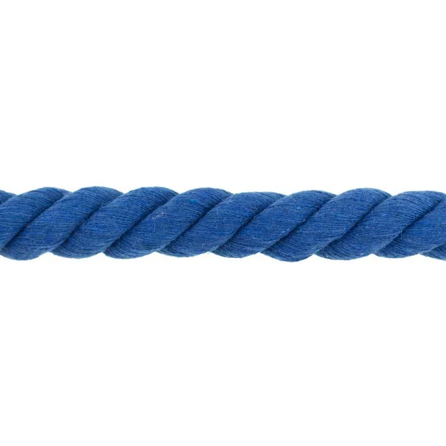 Dicke Kordel gedreht in Royalblau, Meterware im Ausschnitt