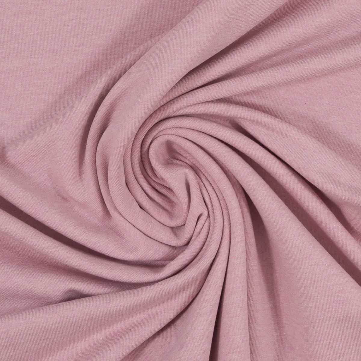 Baumwolljersey in Altrosa, Meterware im Detail