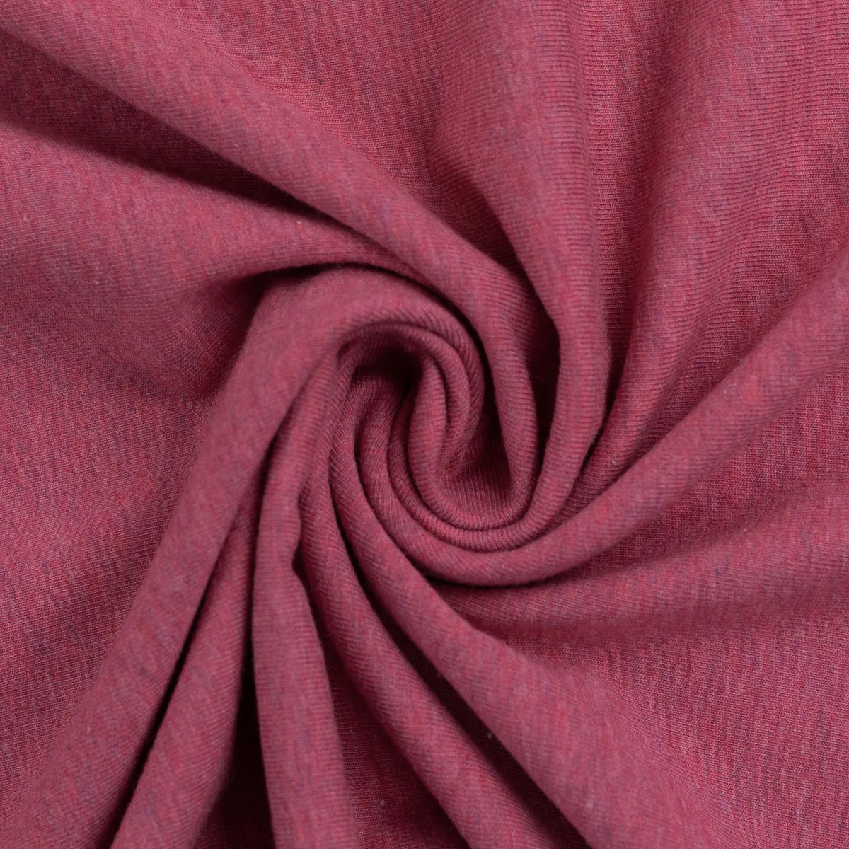 Baumwolljersey in Erika, Meterware im Detail