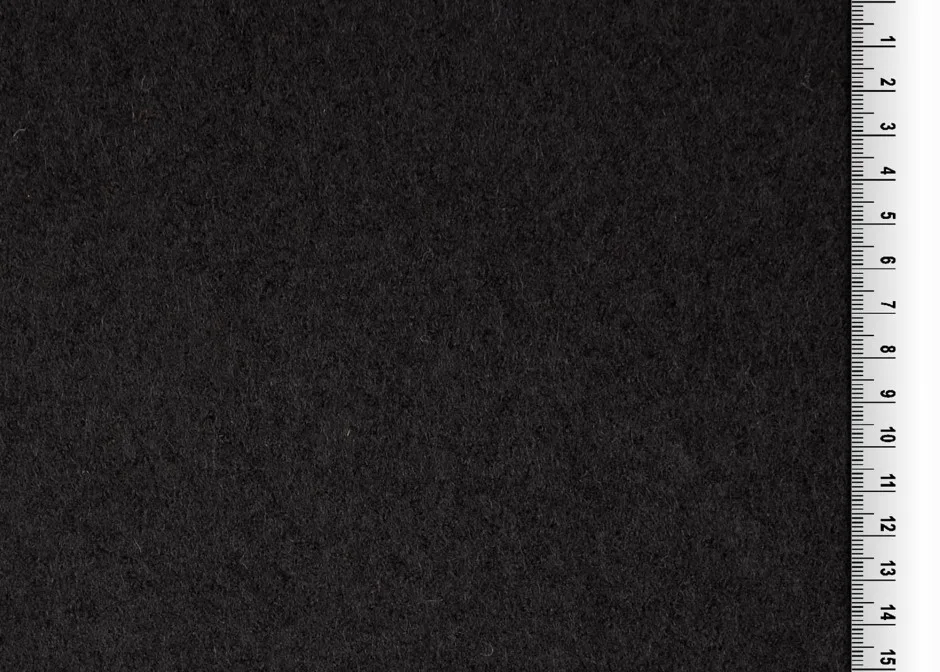 Wollwalk Walkloden in Schwarz, Meterware im Detail