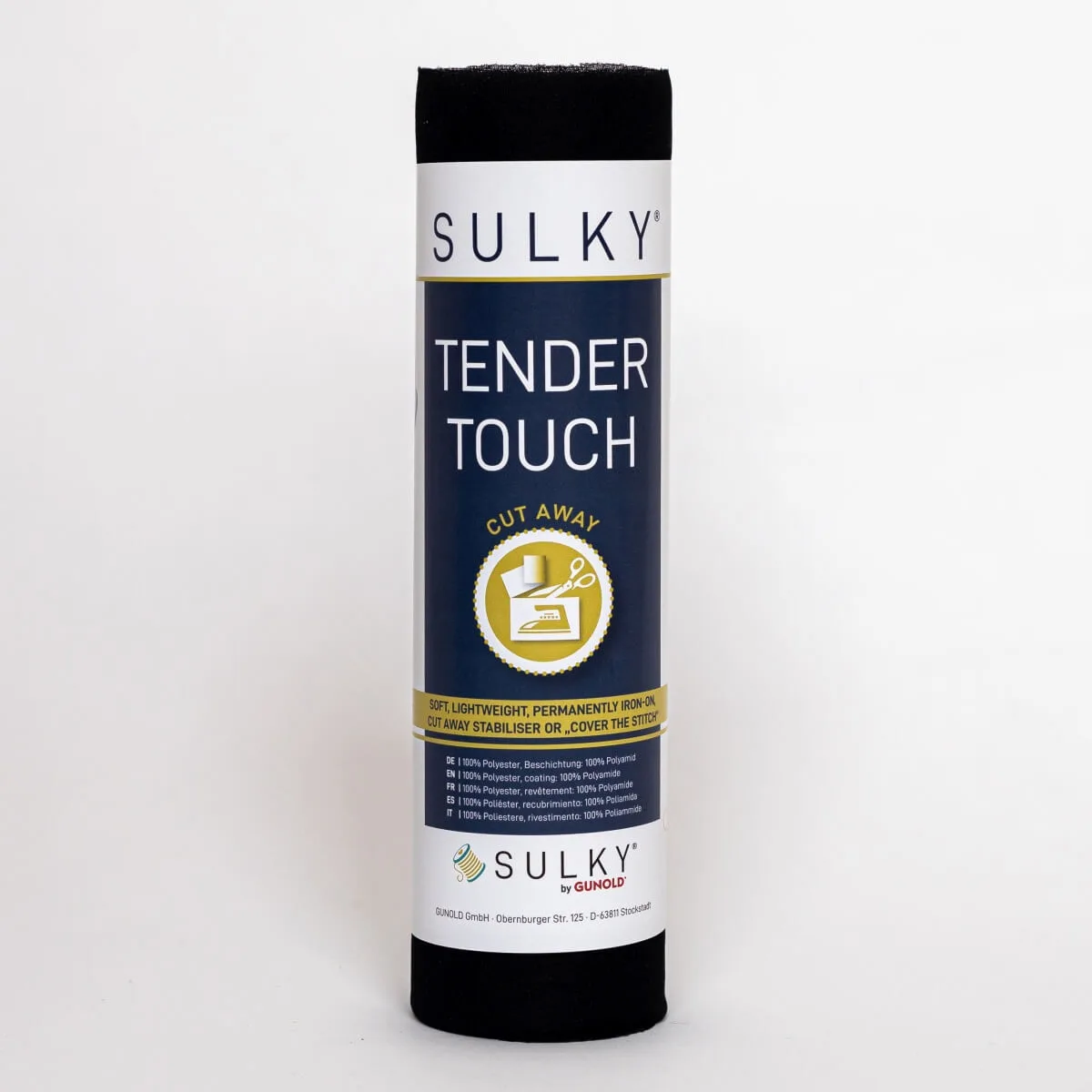Sulky Tender Touch Abdeckvlies 25 cm × 5 m in Schwarz