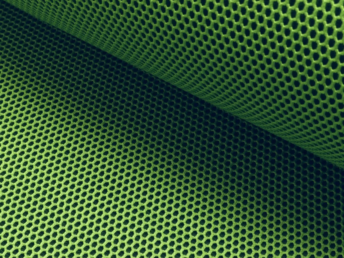 Netzstoff in Lindgrün, Meterware im Detail