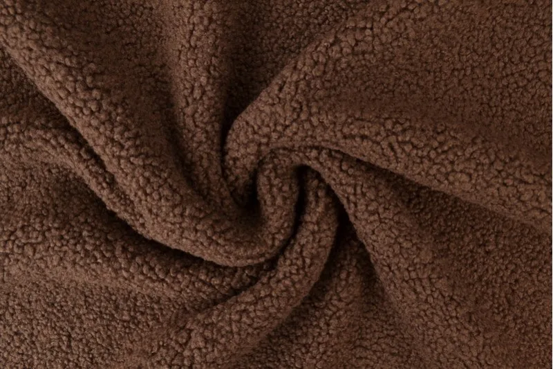 Plüsch Teddy Minky in Braun, Meterware im Detail