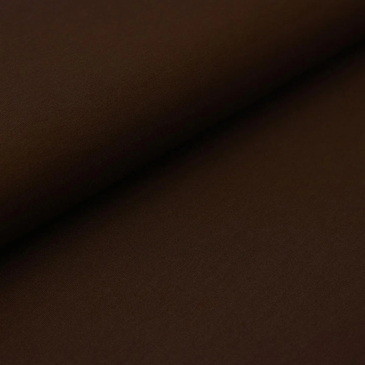 Viskosejersey in Dunkelbraun, Meterware im Detail
