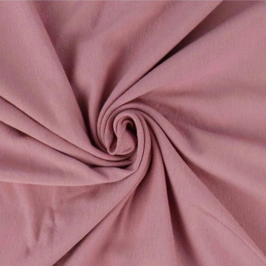 Viskosejersey in Altrosa, Meterware im Detail