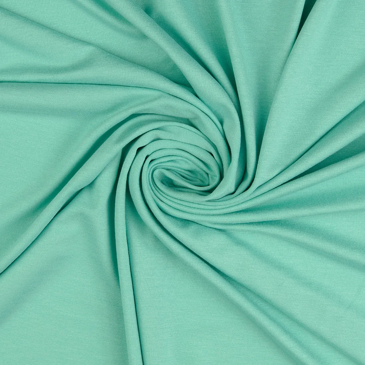 Viskosejersey in Türkis, Meterware im Detail