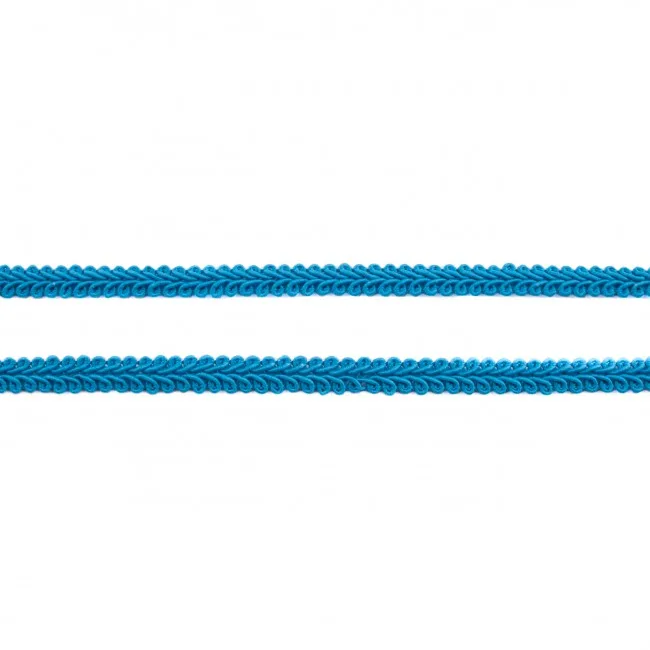 Posamentenborte in Aqua, Meterware im Ausschnitt