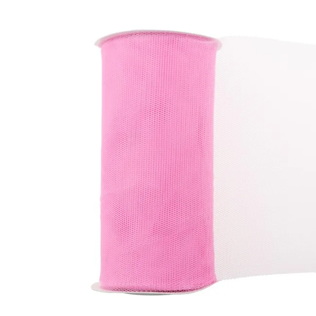 Tüllborte in Rosa, Meterware im Ausschnitt