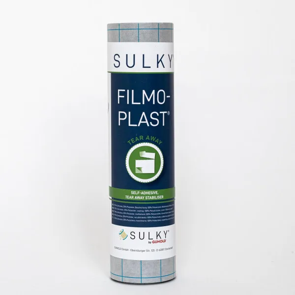Sulky Filmoplast selbstklebendes Ausreißvlies 25 cm × 5 m in Schwarz