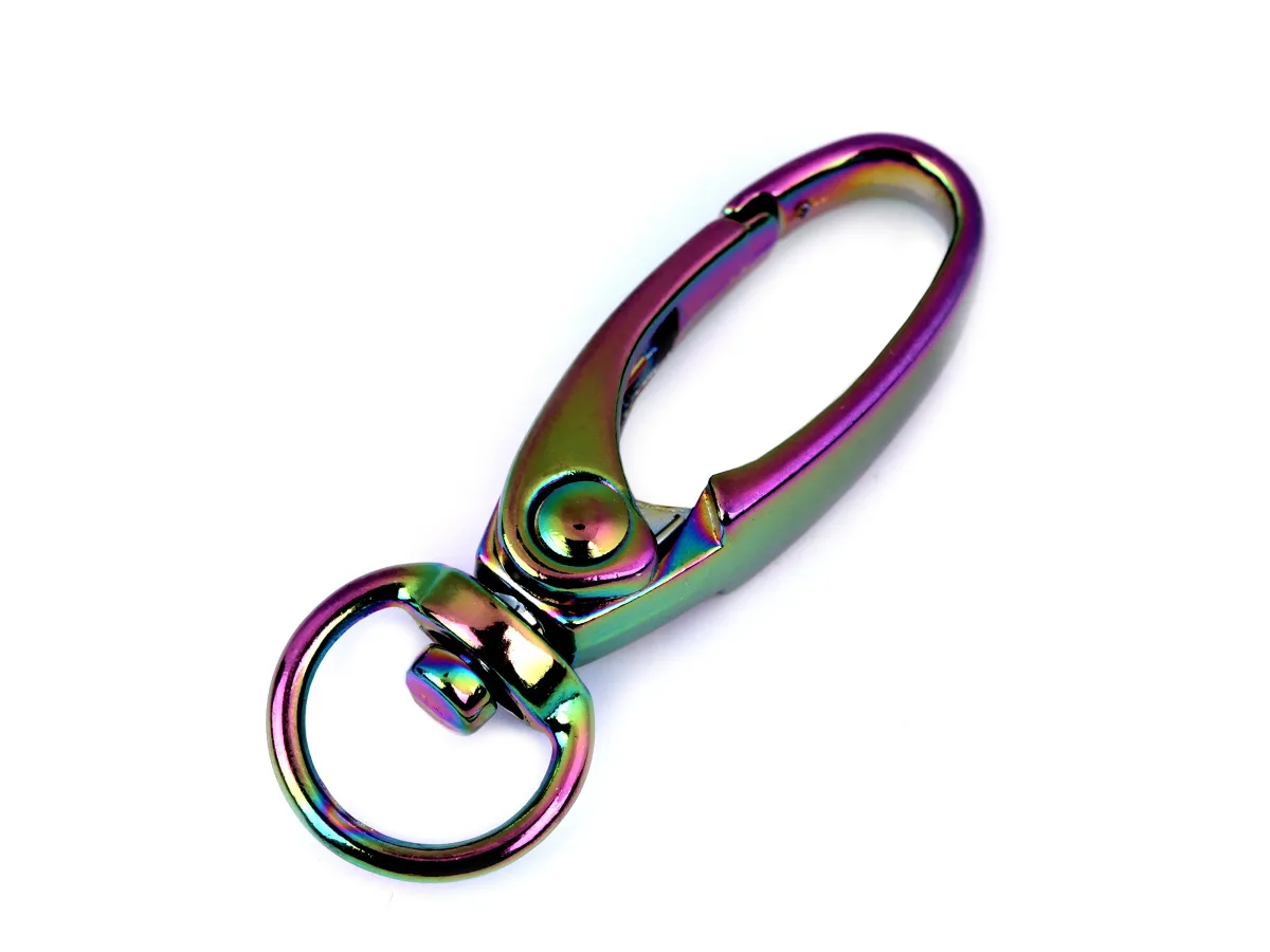 Metall Karabiner mit, Nahaufnahme im Sortiment der Stoffkönigin