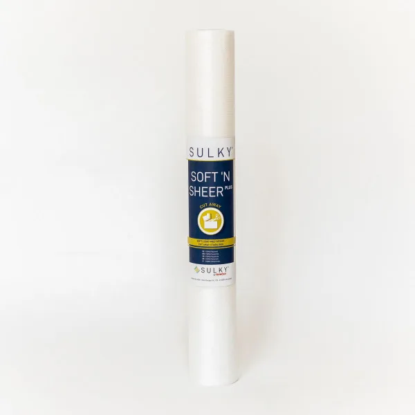 Sulky Soft´n Sheer Plus Schneidevlies 50 cm × 25 m in Weiß