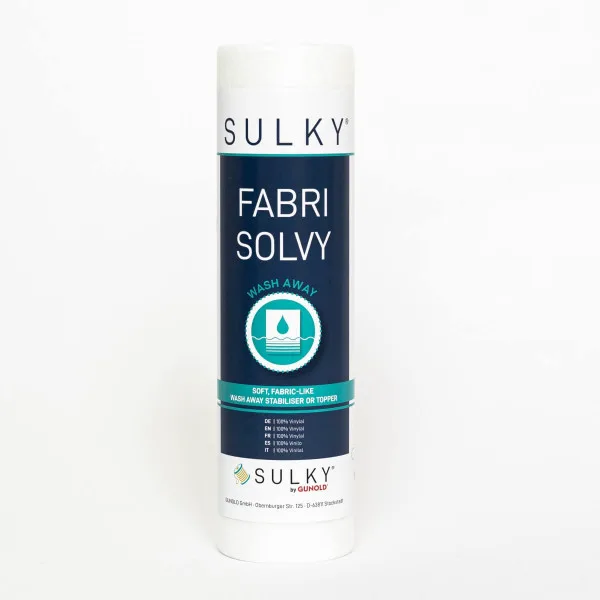 Sulky Fabri Solvy wasserlösliches Vlies 25 cm × 5 m in Weiß