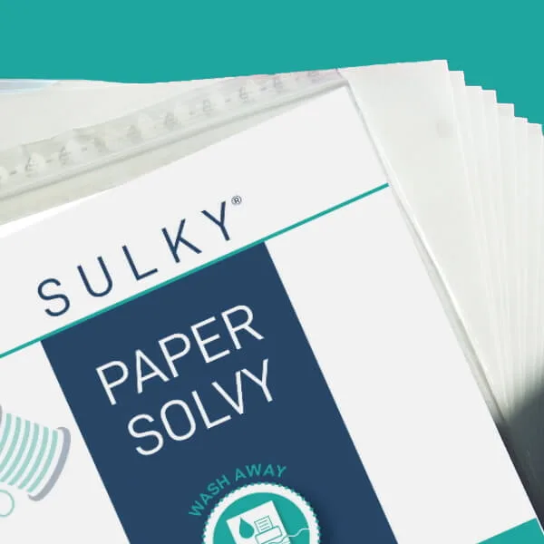Packung Sulky Paper Solvy wasserlösliches Papier mit 12 Blatt