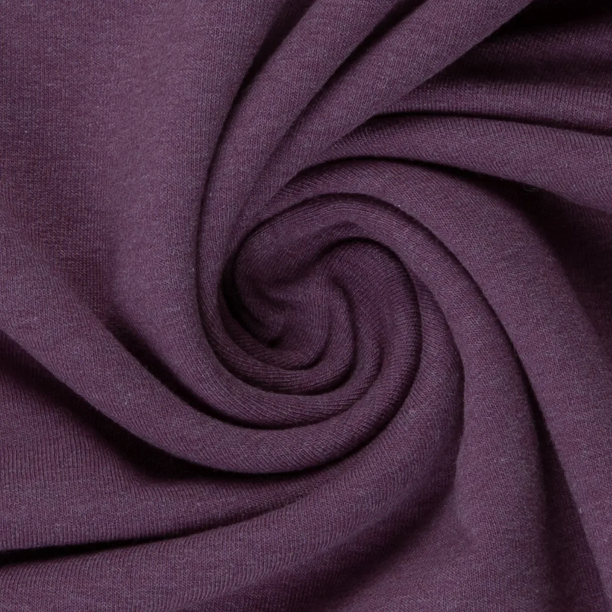 Baumwolljersey in Lila, Meterware im Detail