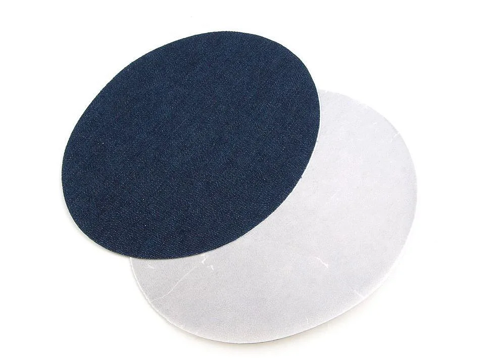 Bügelflicken Oval Dunkelblau, Produktansicht im Sortiment der Stoffkönigin