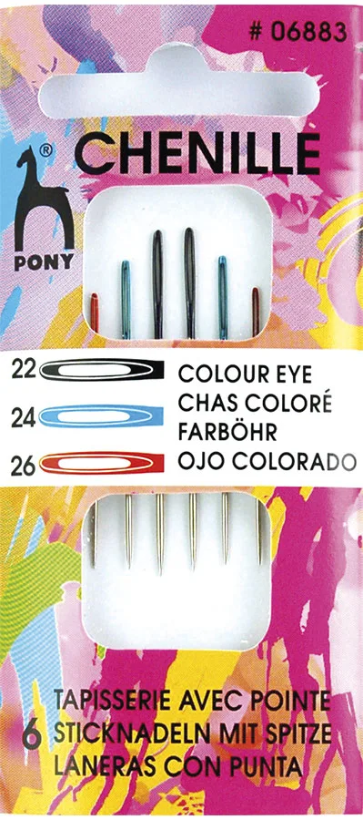 Pony Sticknadeln mit Spitze, Meterware im Ausschnitt