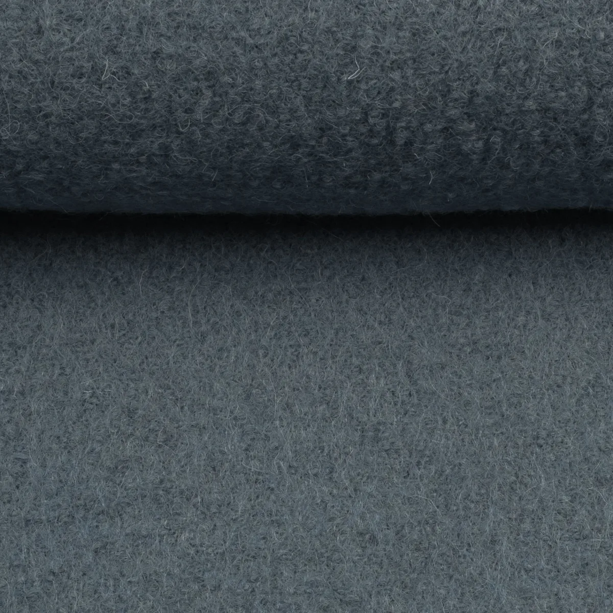Wollwalk Walkloden in Rauchblau, Meterware im Detail