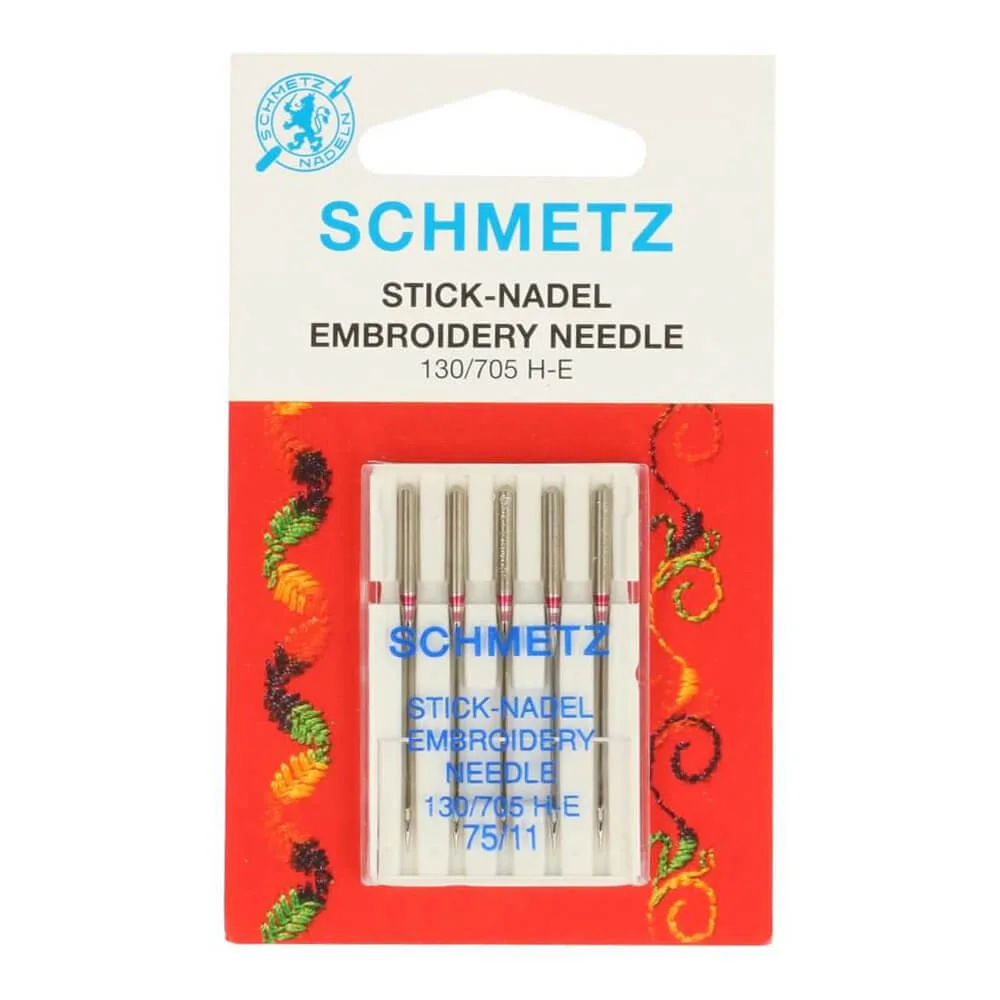 Schmetz Maschinen Sticknadeln, Produktansicht im Sortiment der Stoffkönigin