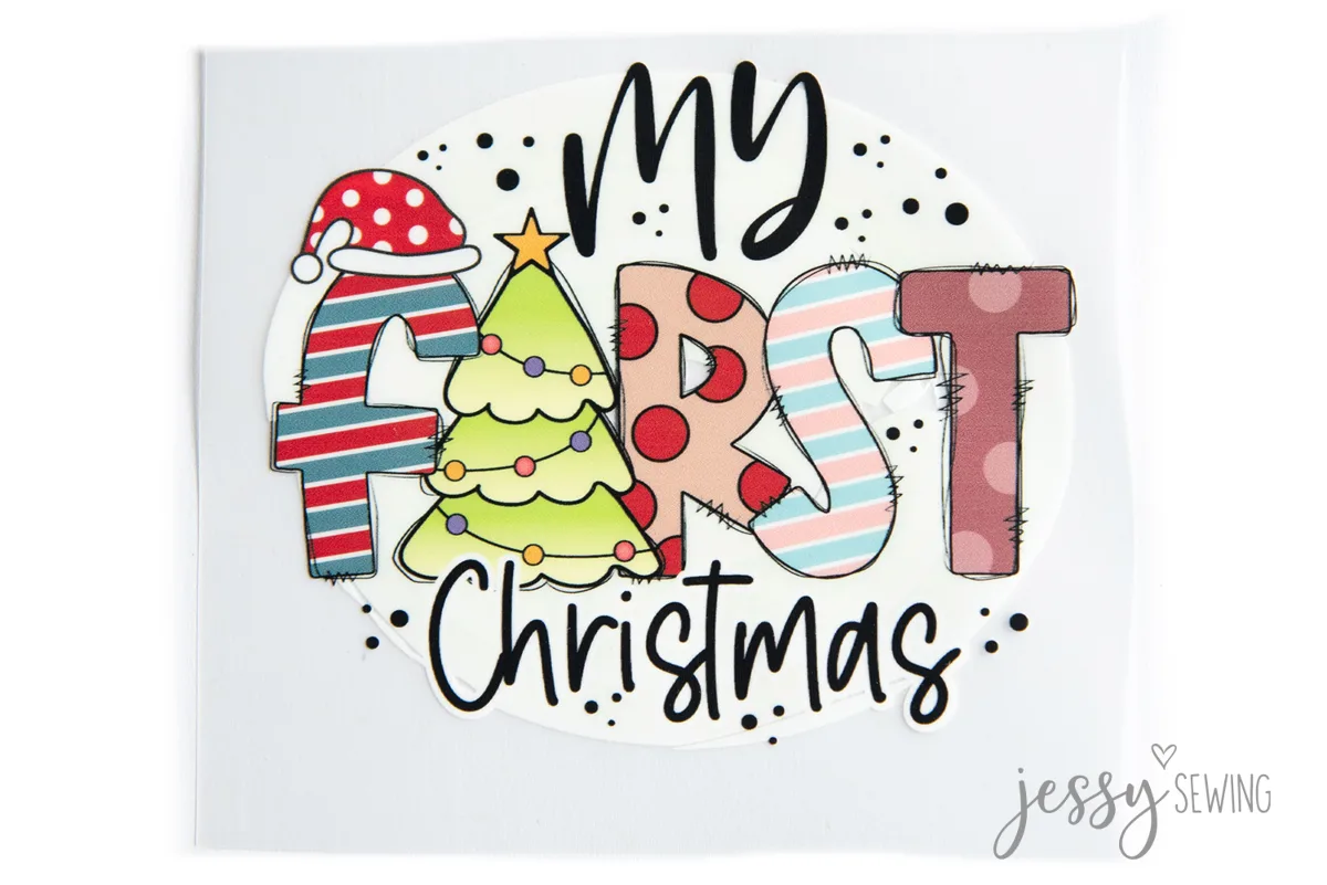 Bügelbild "my first christmas", Motiv in der Ansicht