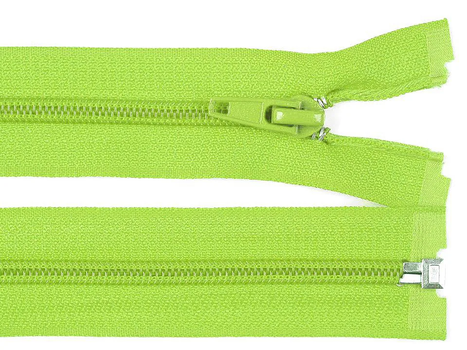 Reißverschluss teilbar 75 cm in Limette, Spirale 5 mm