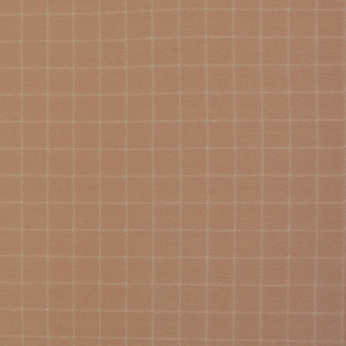 Jacquard Gobelin Karo in Pfirsich, Meterware im Detail