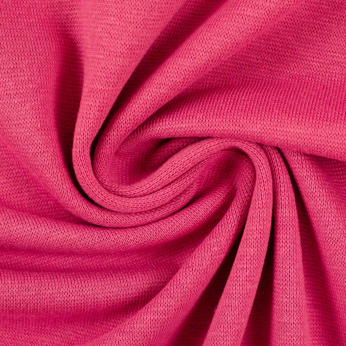 Baumwolljersey in Pink, Reststück, Stoff im Ausschnitt