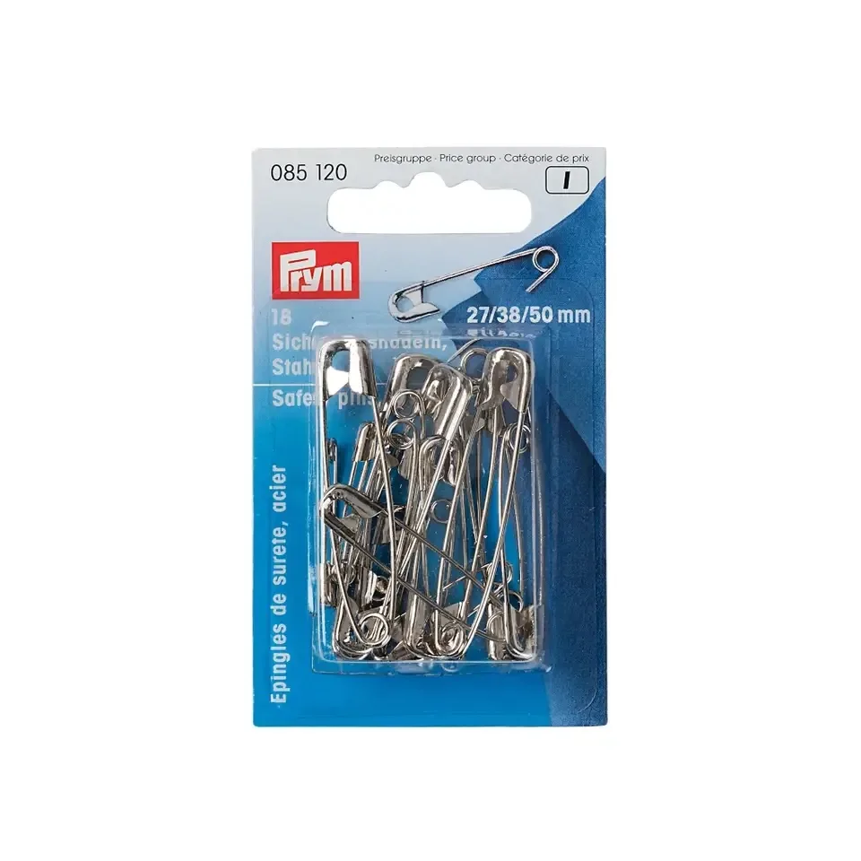 Prym Sicherheitsnadeln, Stahl in Silber