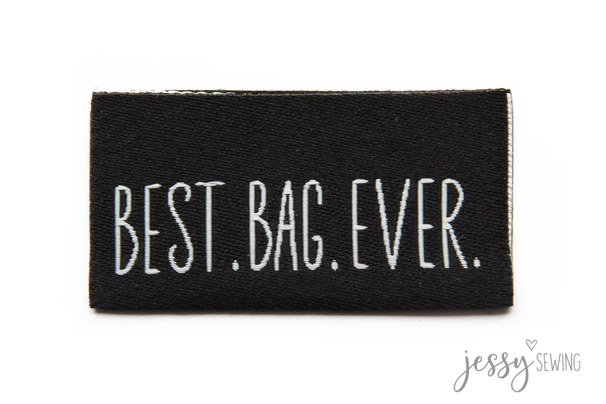 Weblabel Best Bag Ever in Schwarz, Nahaufnahme