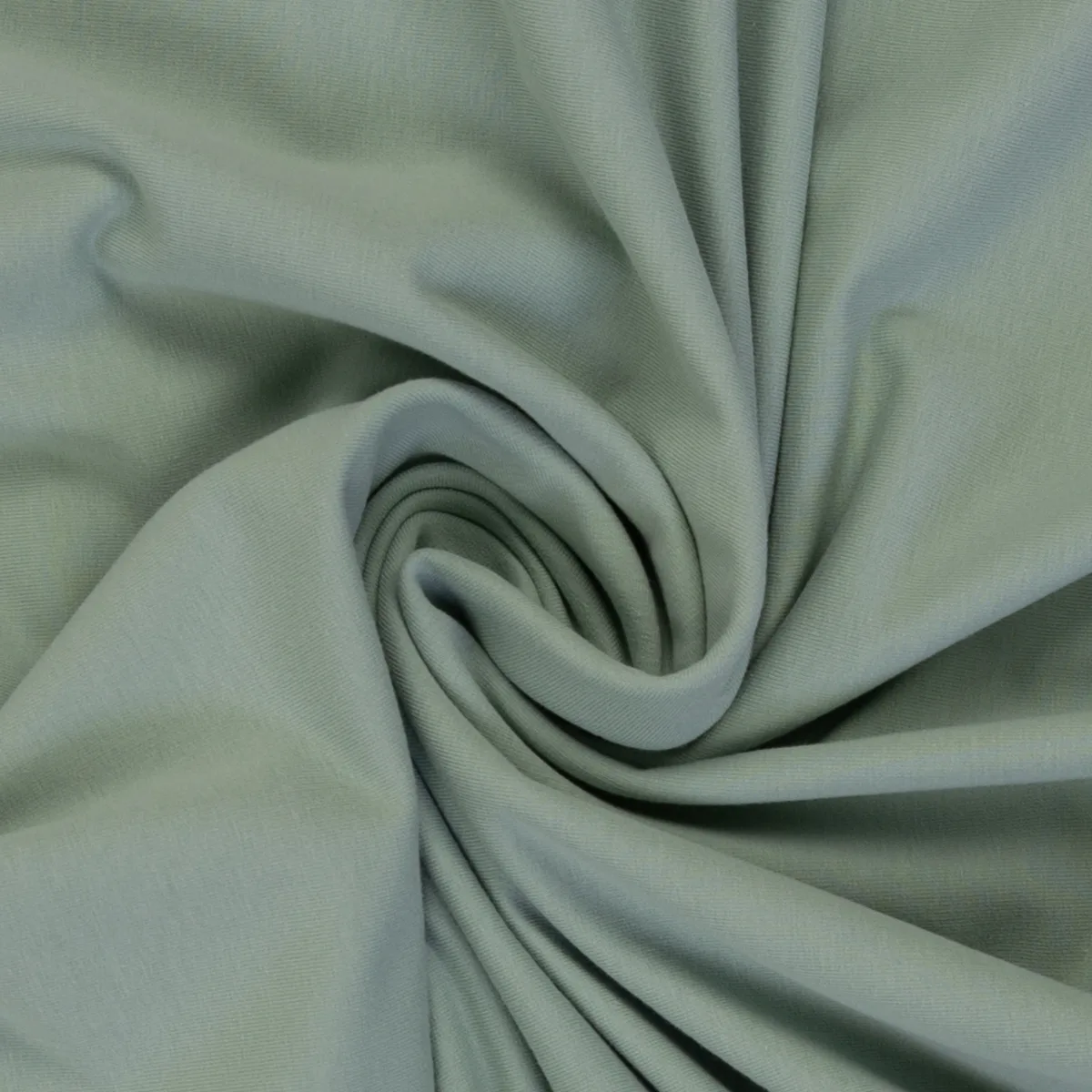 Baumwolljersey in Altmint, Meterware im Detail