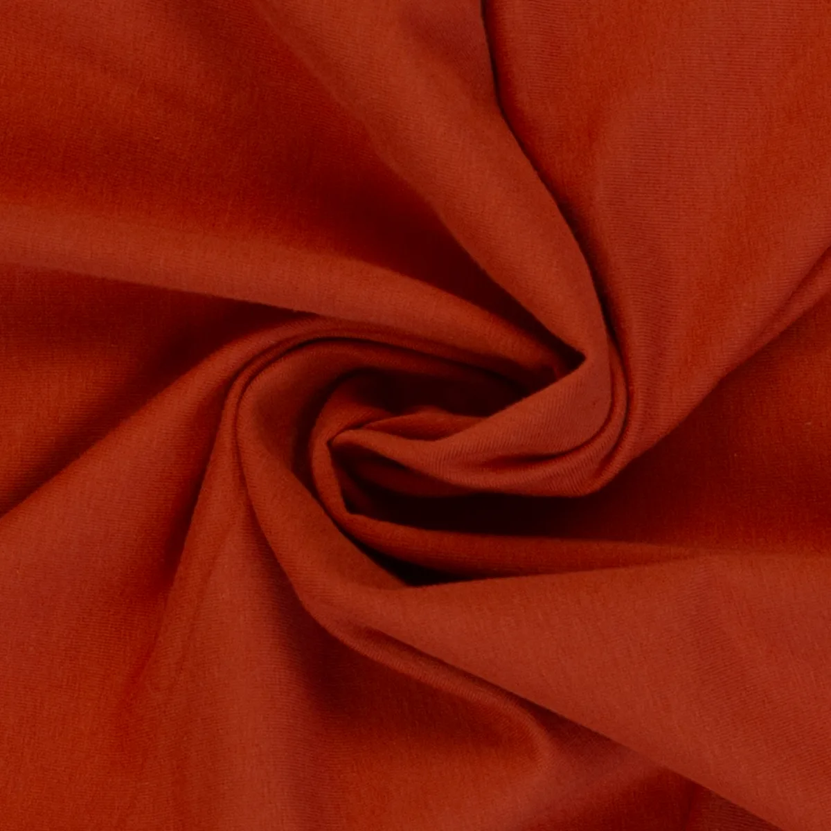 Baumwolljersey Vanessa Uni in Terracotta 712, warmes erdiges Orange, glatte Maschenware