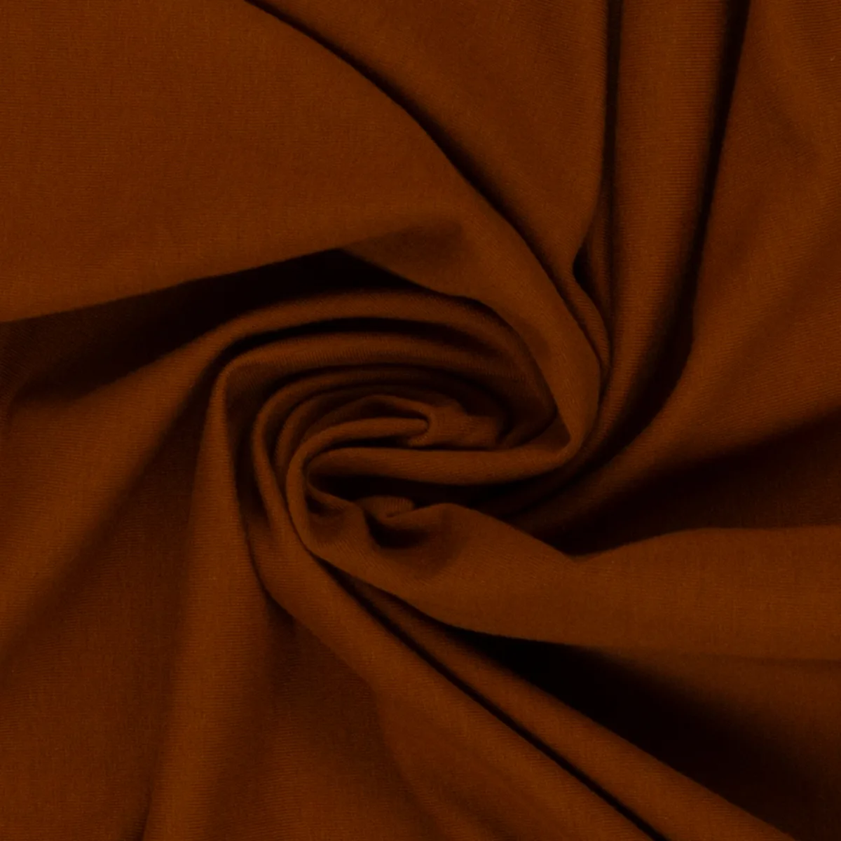 Baumwolljersey Vanessa Uni in Kupfer 713, warmes Orange, glatte Maschenware