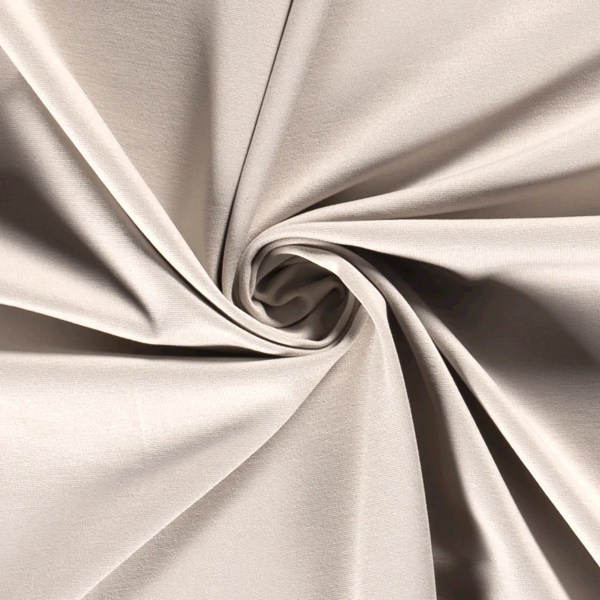 Interlock Punta di Roma in Beige, Meterware im Detail