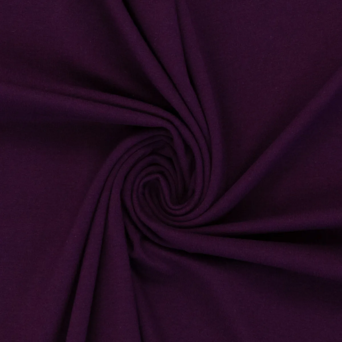 Sweat angeraut Uni in Aubergine 938, Serie Swafing Eike, flach ausgelegt