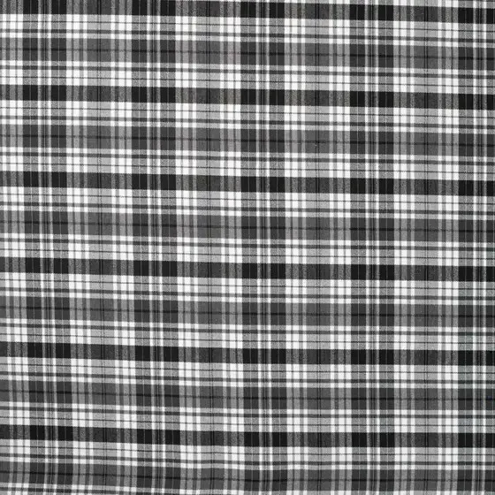 Polyester-Webware Karo in Schwarz/Weiß, Meterware im Detail