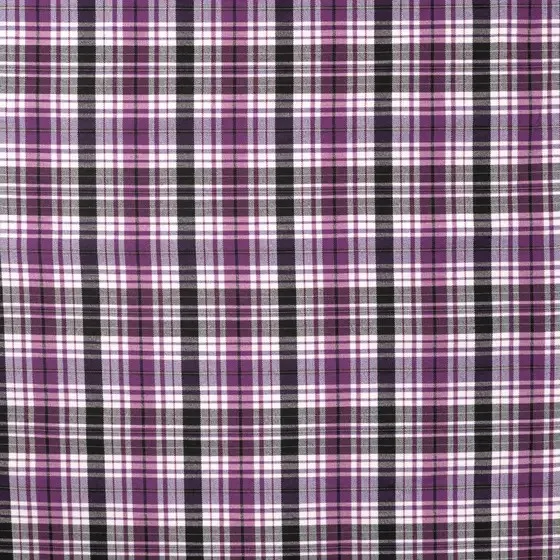 Polyester-Webware Karo in Pink/Schwarz, Meterware im Detail