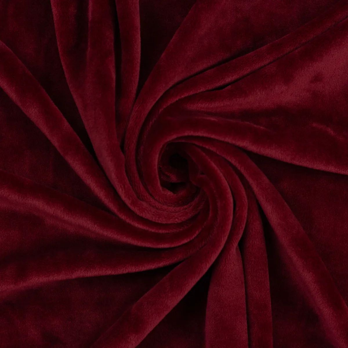 Samt Chenille in Bordeaux, Meterware im Detail