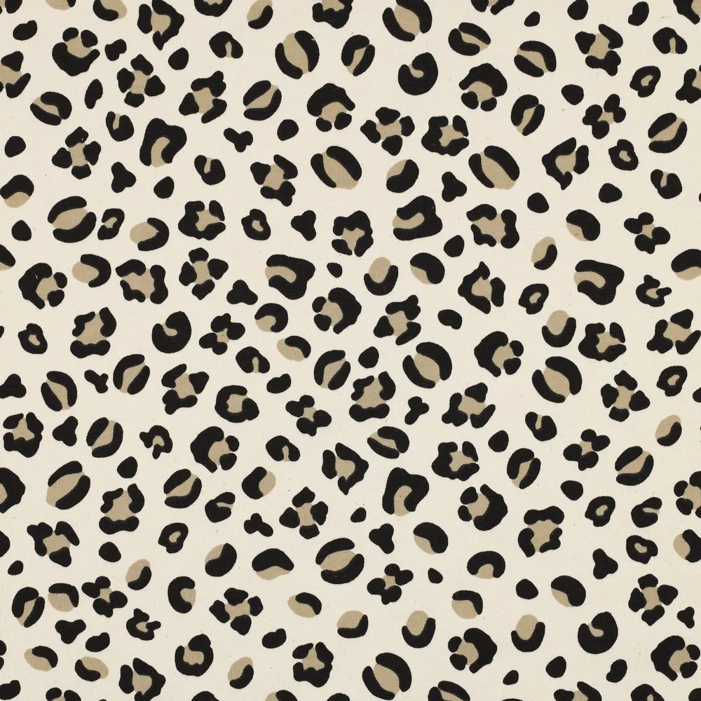 Sommersweat French Terry Leo in Beige, Meterware im Detail