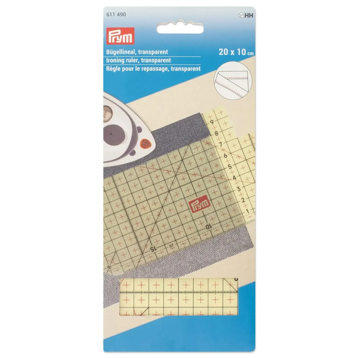 Prym Bügellineal transparent, Lineal von Prym