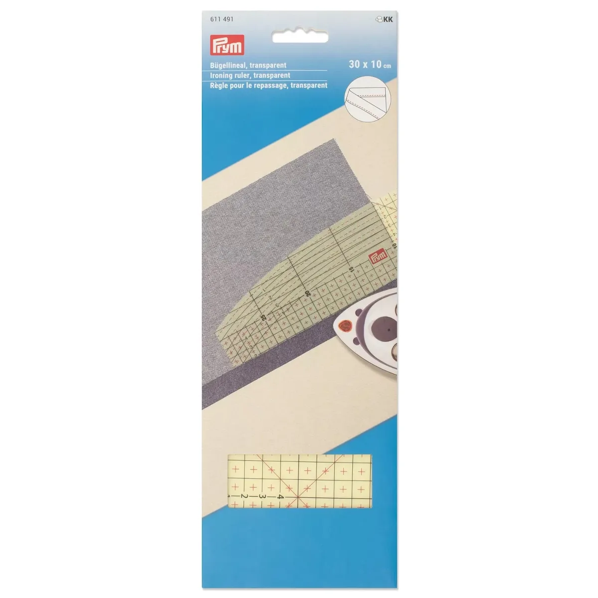 Prym Bügellineal transparent, Lineal von Prym