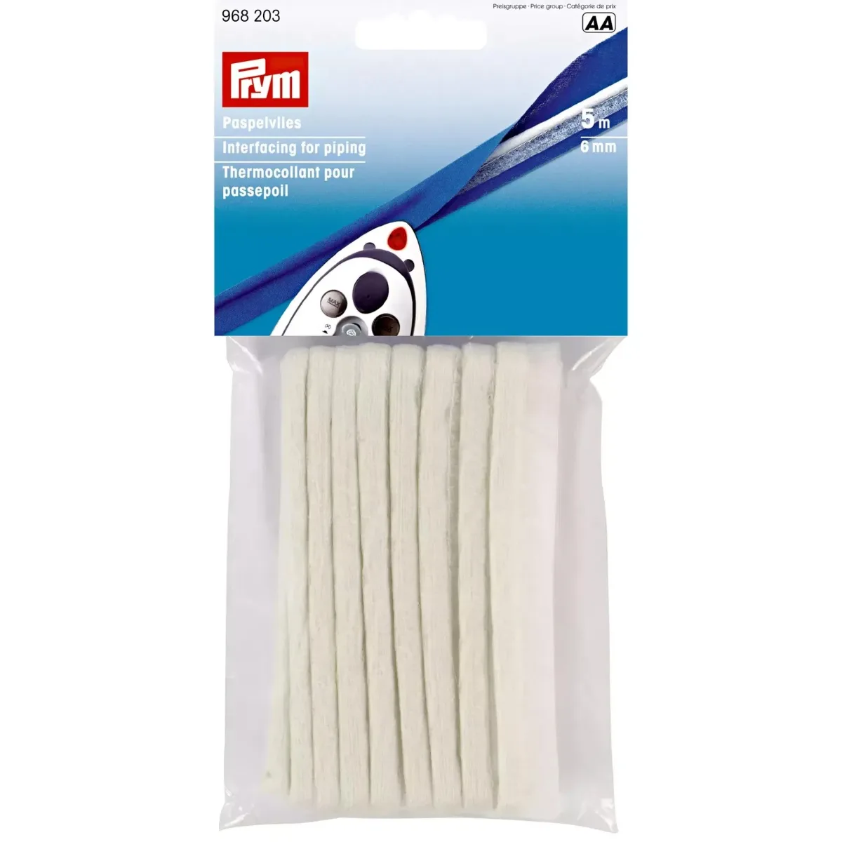 Prym Paspelvlies in Weiß, Saumband von Prym