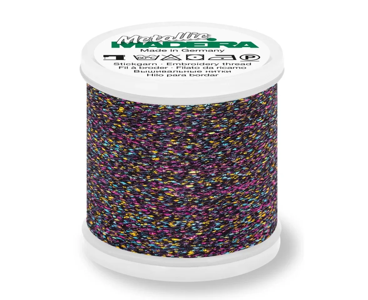 Spule Madeira Metallic Sparkling Stickgarn in Gelb, Farbcode 270