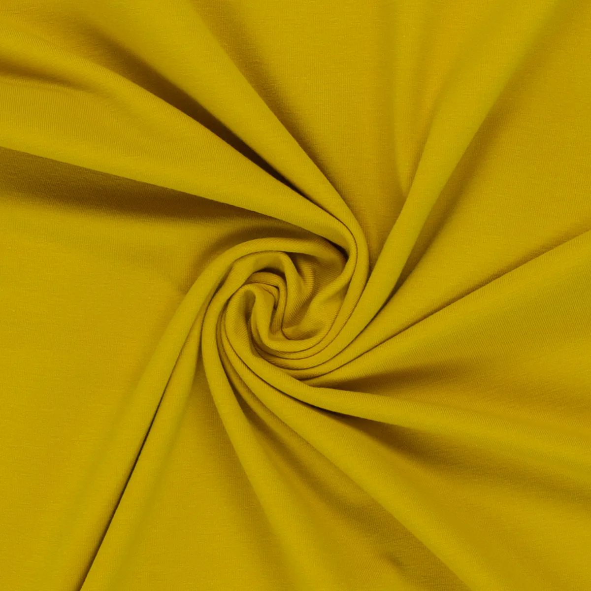 Baumwolljersey Uni Senf 314, Swafing Vanessa Serie, Stoffdetail