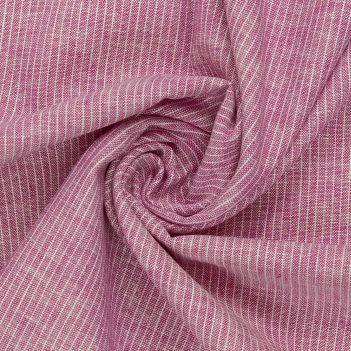 Baumwoll-Leinen Streifen in Pink, Meterware im Detail