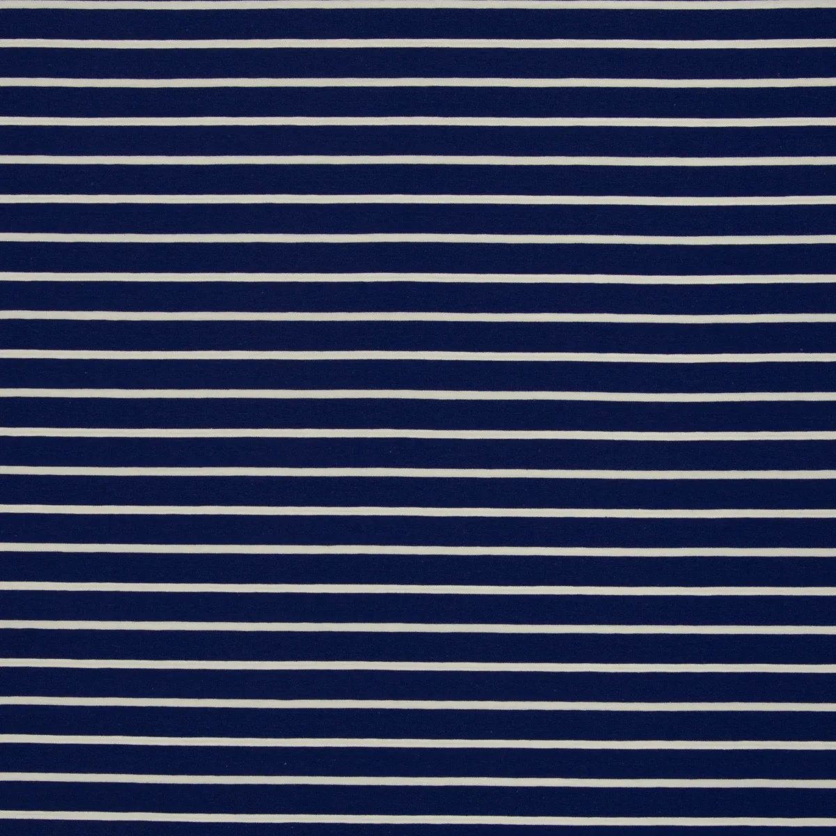 Baumwolljersey Streifen in Blau/Weiß, Meterware im Detail