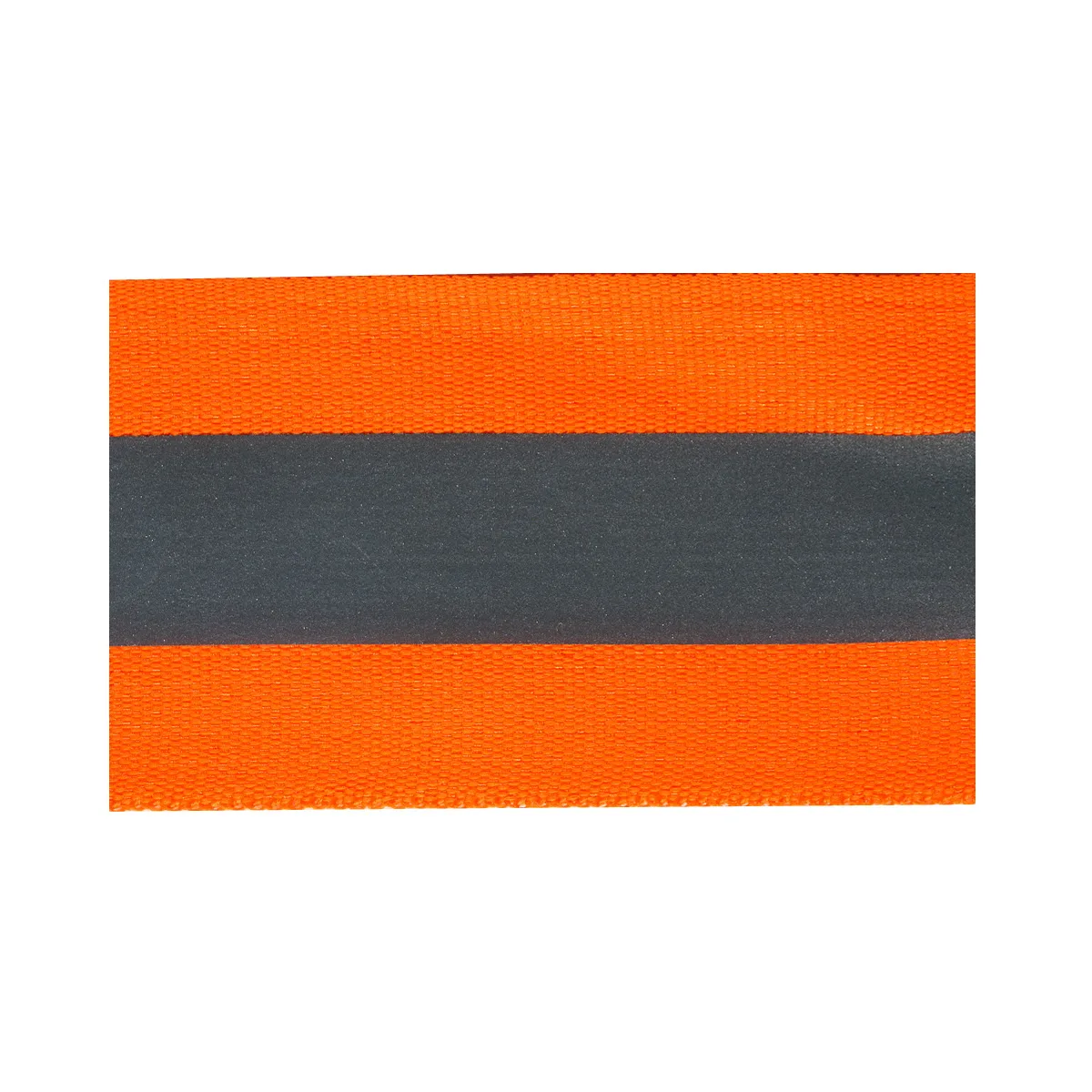 Reflexband Neonorange-Silber, Meterware im Ausschnitt